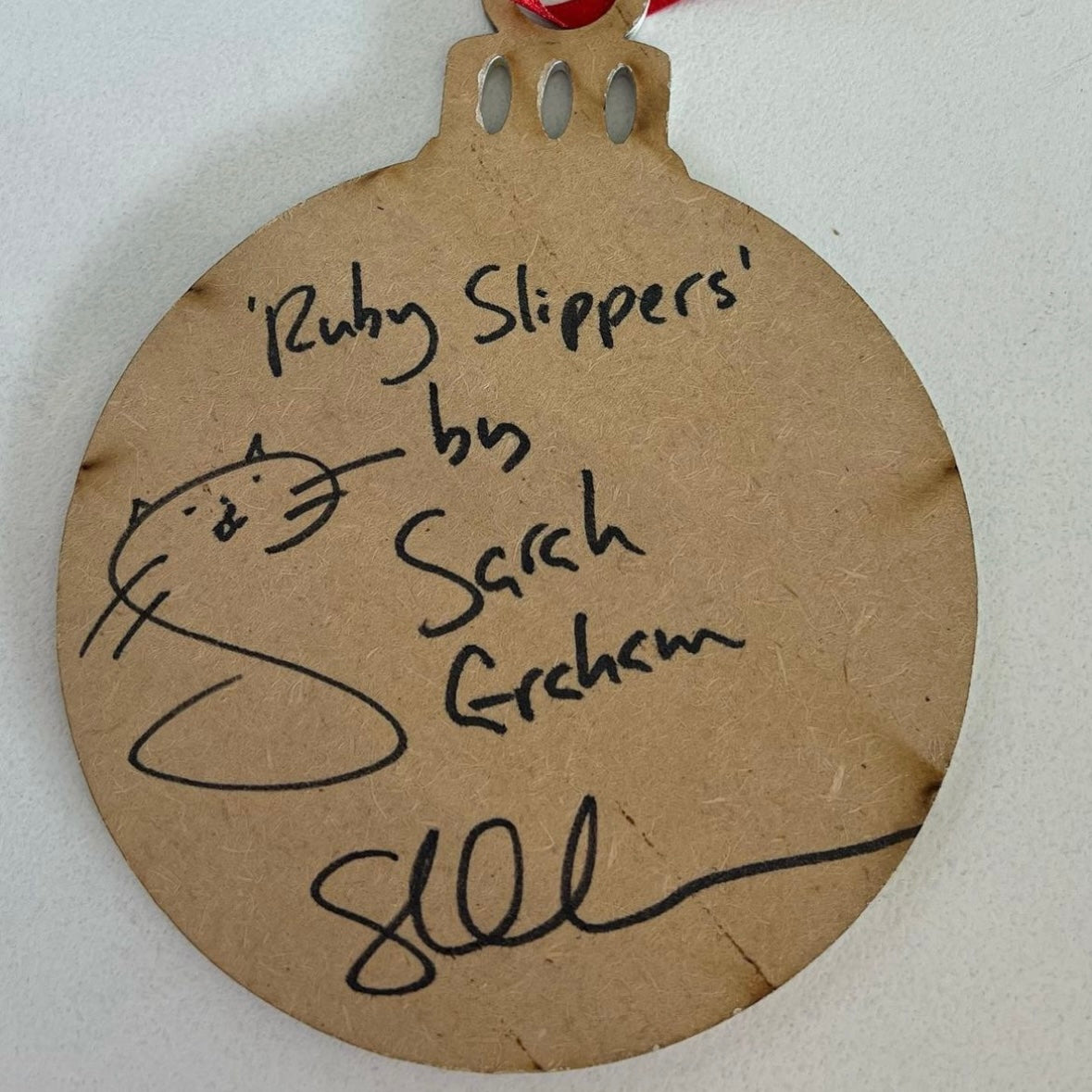 Ruby Slippers Hand Painted Decoration